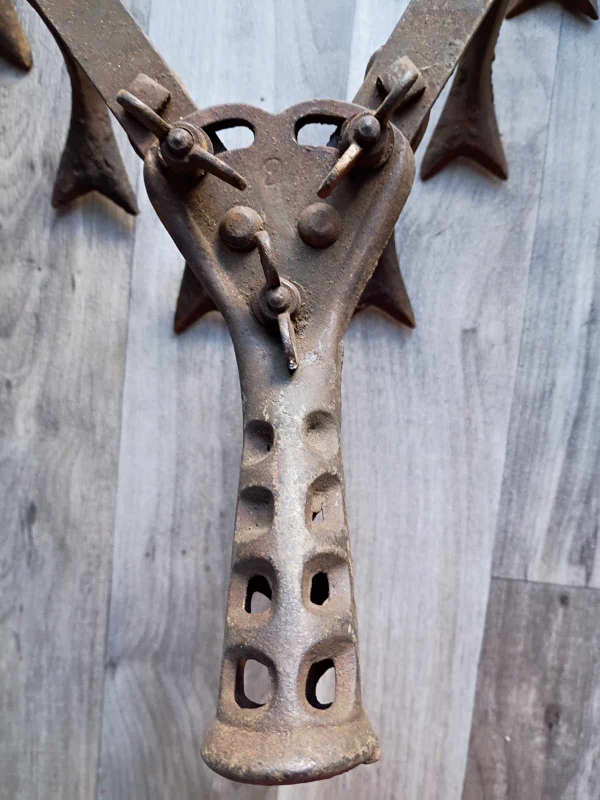 7 Tine Farm Cultivator Rake Adjustable Garden Hand Tiller Heavy Duty Vintage