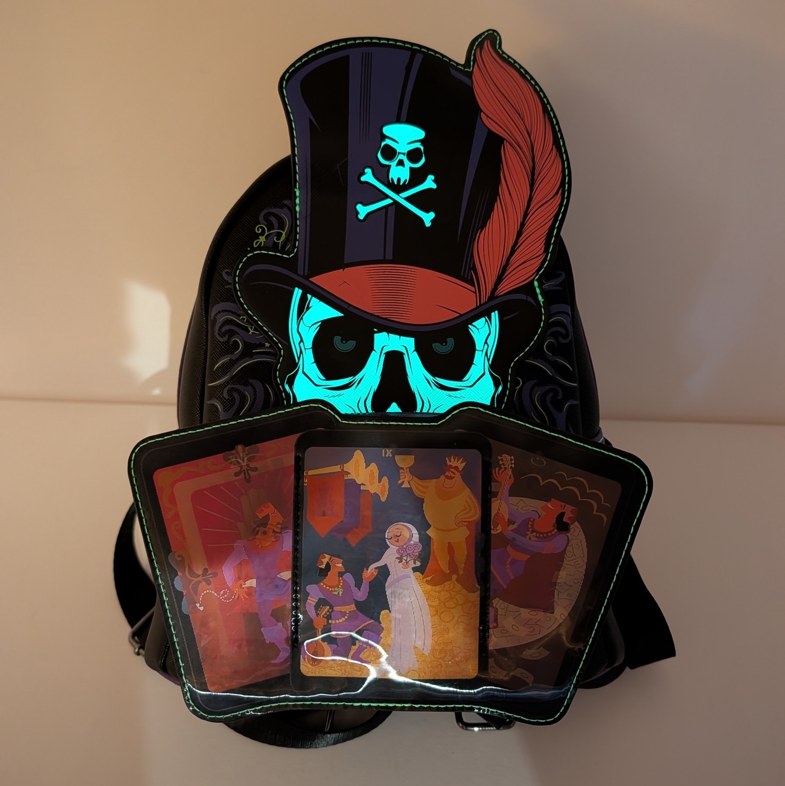 Loungefly Disney Dr Facilier Villains Mini Backpack Glow Lenticular Tarot NWT