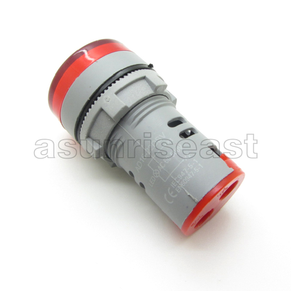 Red LED Digital Display Voltage Meter Voltmeter Round 22mm Indicator AC70-500V