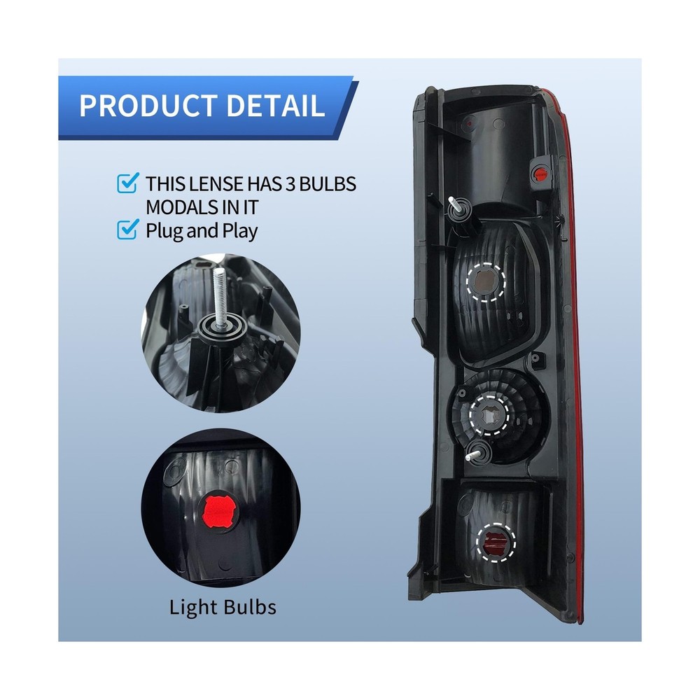 Replacement Driver Side Tail Light Without Circuit for RAM ProMaster 1500 250...