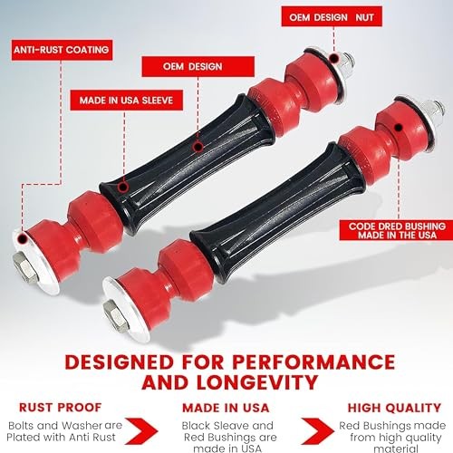 8PC Front/Rear Sway Bar CODE RED Front/Rear Link & Bracket/Bushing Kit