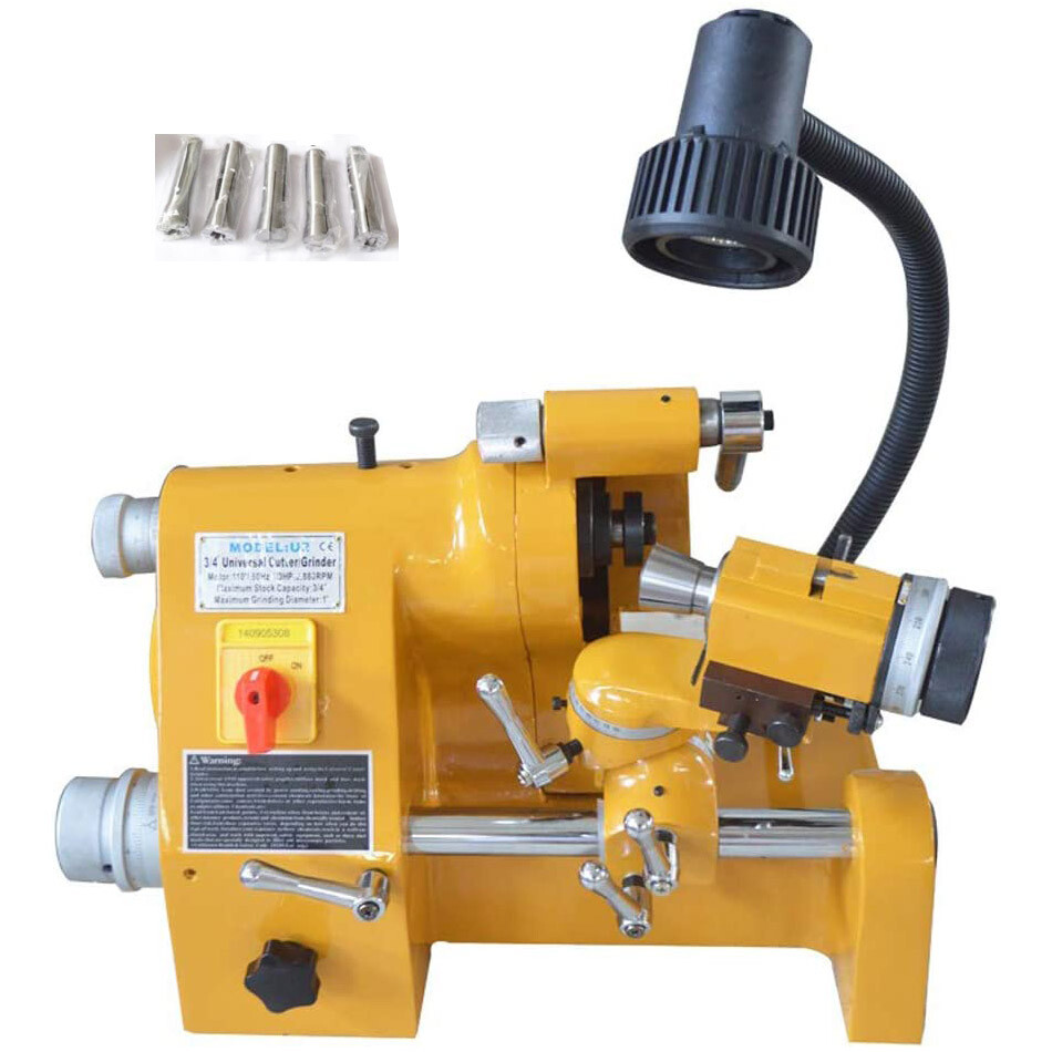 220V Multi-function Sharpener Grinder End Mill Lathe Drill Bit Tool R8 Collect