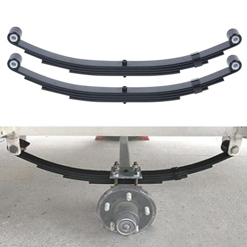 Trailer Leaf Spring Kit,4 Leaf 1750lb Capacity Double Eye Spring for 3500lb