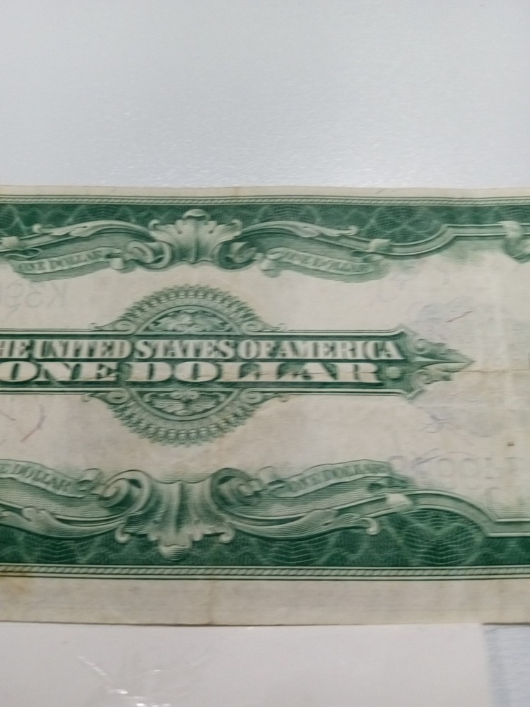 1923 ONE SILVER DOLLAR HORSE BLANKET SILVER CERTIFICATE LARGE SIZE US MINT NOTE
