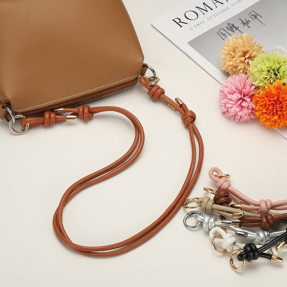 2Pcs Leather Purse Strap 34.65" Strap Replacement with Buckle, White