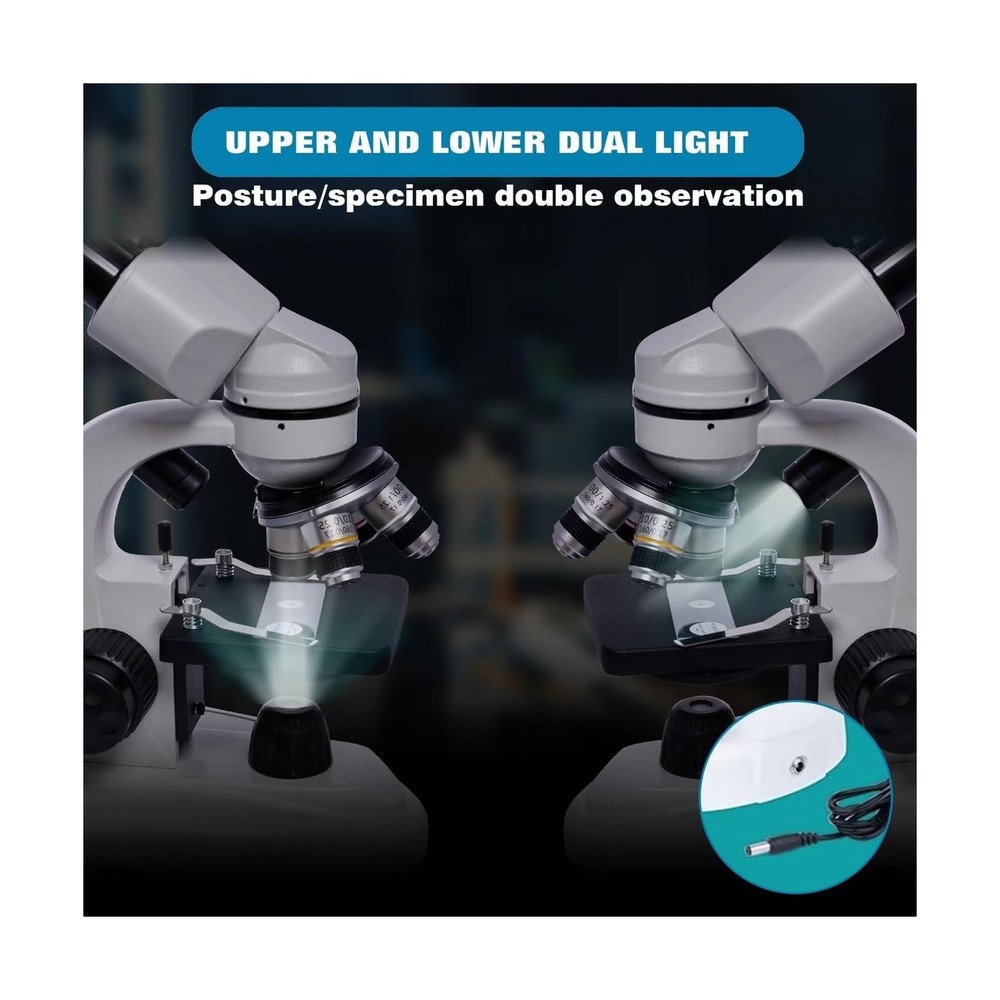 SELFIE CAT Laboratory Microscope for School, Binocular Compound Microscope 20...