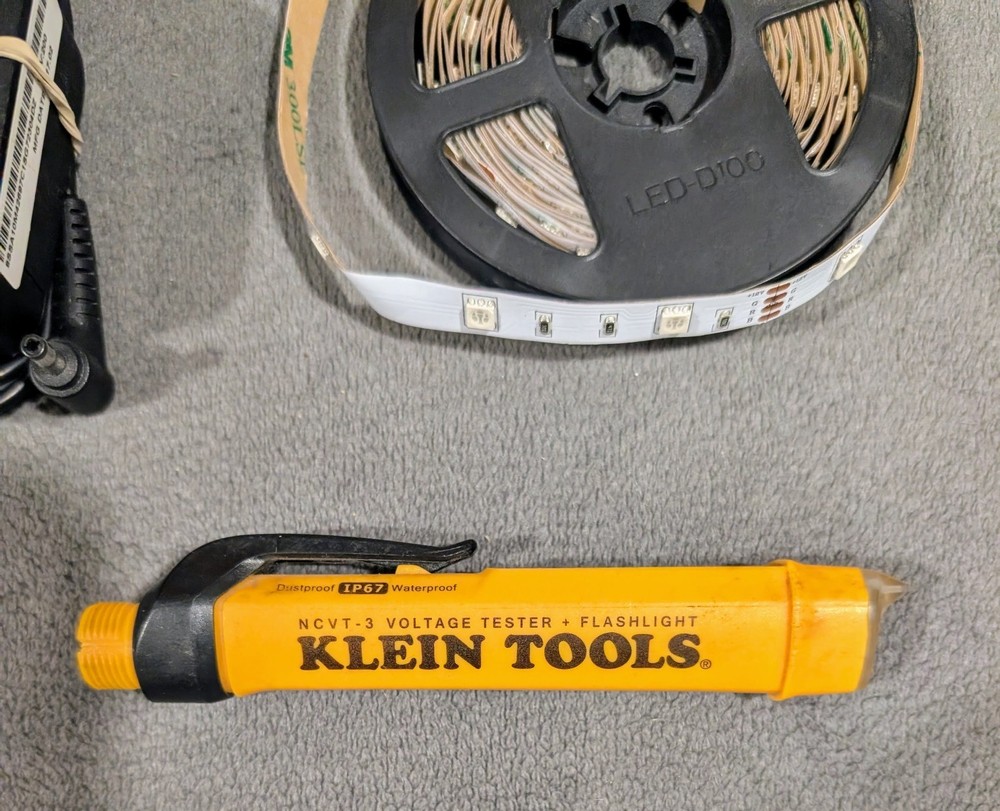 Misc Electronics Lot: Lenovo, Amazon, LED Strip, Klein Tester - UNTESTED