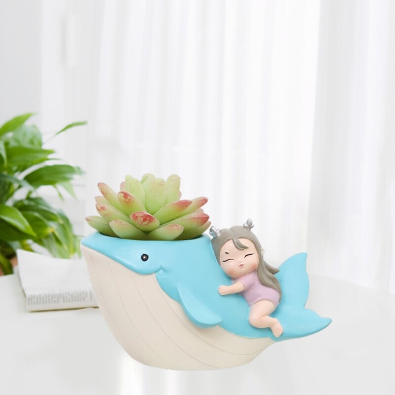 for Creative 3D Whale Pen Holder Mold Flowerplot Resin Mold for Epoxy Casting