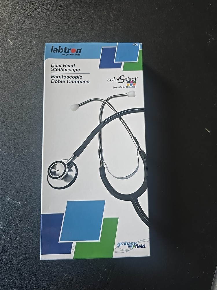 Labtron Dual Head Stethoscope #400 Black New in Box