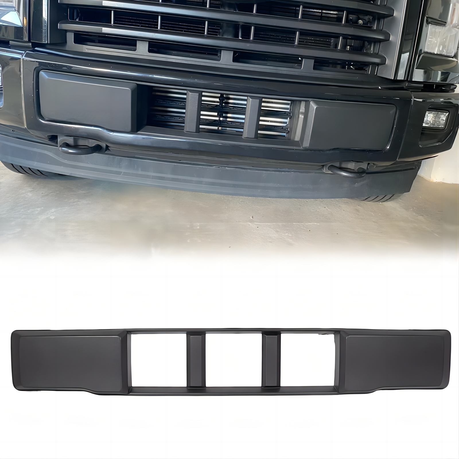 For Ford F-150 F150 2015 2016 2017 Textured Front Bumper Lower Grille Trim Panel
