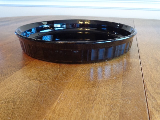 CORNING WARE CLASSIC BLACK 10” QUICHE BOWL