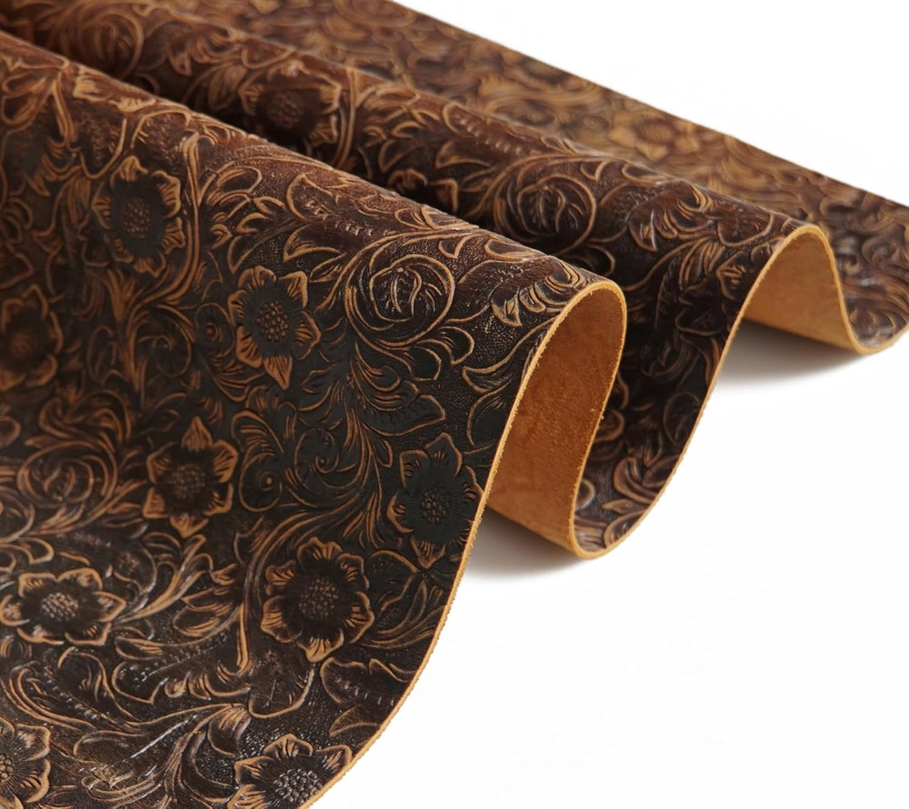 Bump Texture Genuine Leather Sheets Plain Geometric Pattern Printed Leather Shee