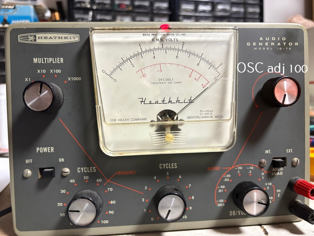 Heathkit IG-72 Audio Generator with manual - Works See Pics & Description