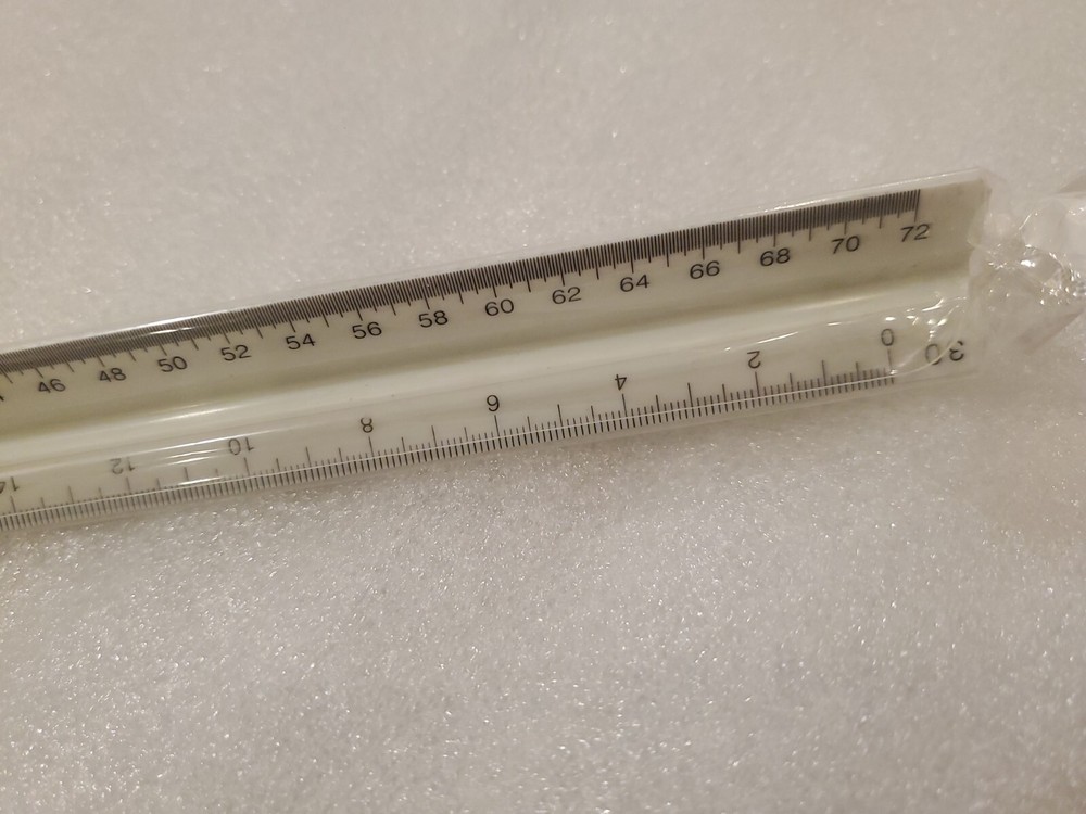 Pacific Arc 91121.12"Engineer Triangular Scale.Fully divided: 10, 20, 30, 40, 50