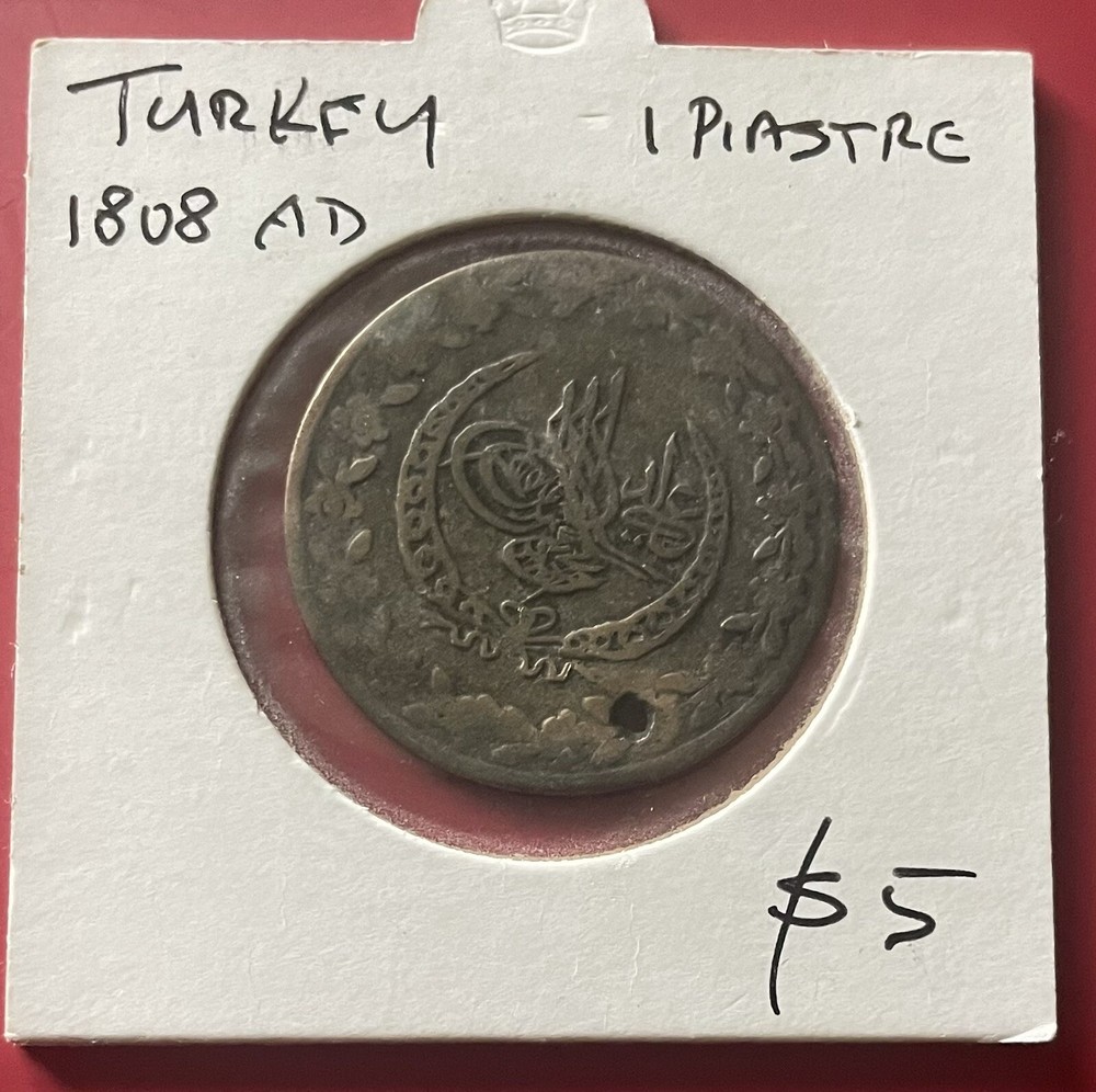 1808 Turkey 1 Piastre. PLEASE READ POSTAGE DETAILS 5