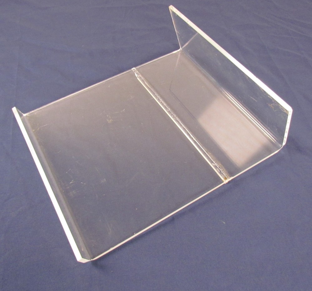 Single Pre-Owned 3" Acrylic Plexiglass Shoe Pair Angled Riser Display Stand PC6