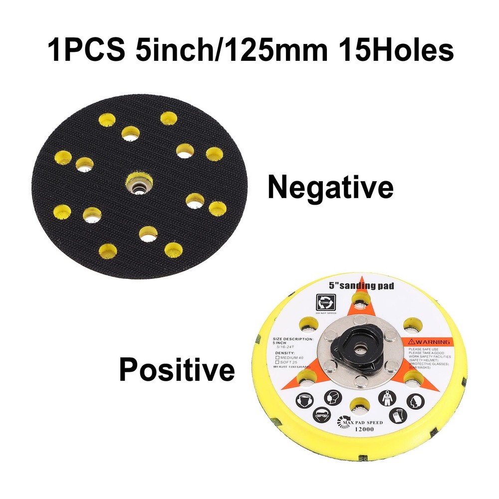 New Practical Sanding Pad Backing Plate 125mm Dual Function Medium Soft