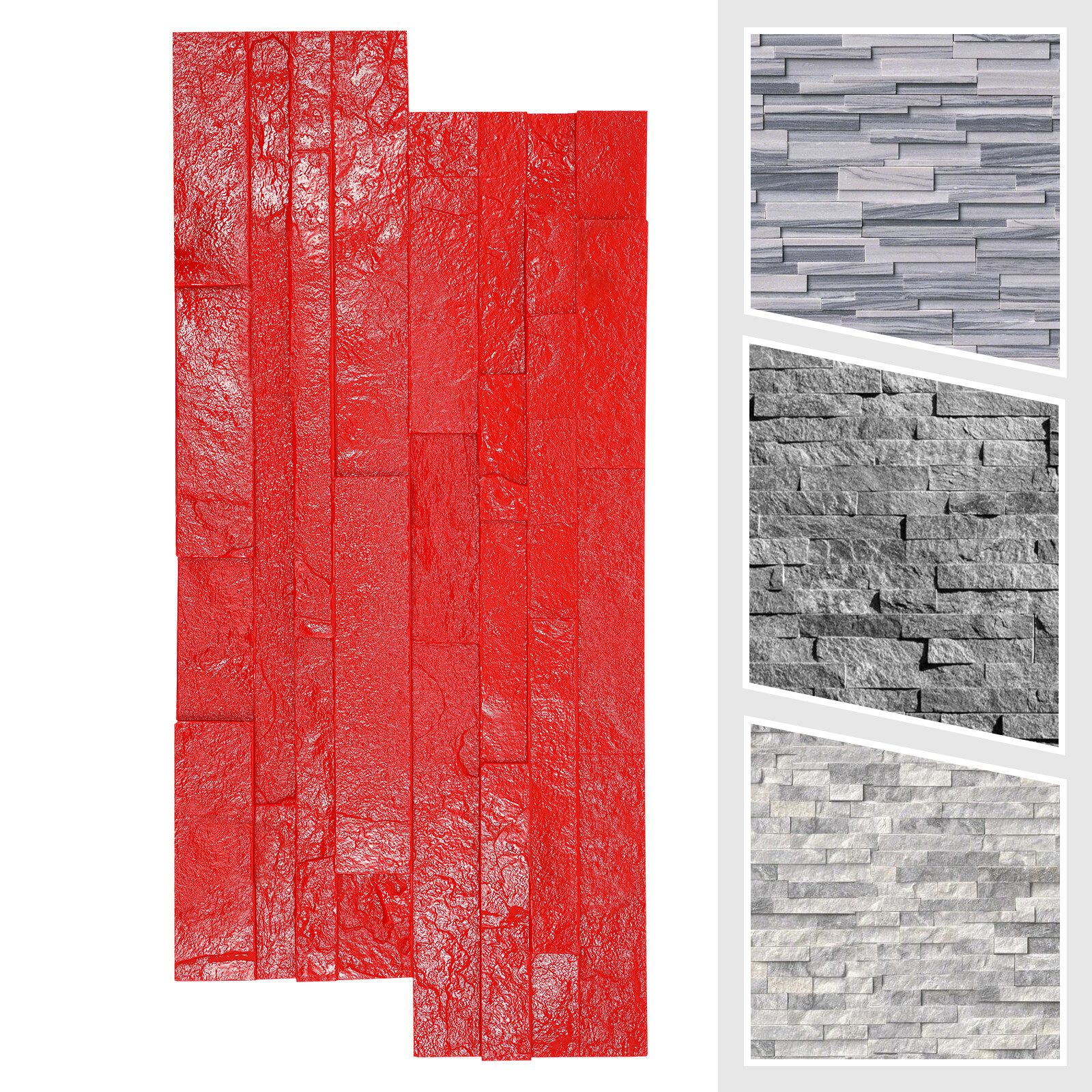 300*650mm Rectangular Concrete Stamping Molds Concrete Mould For Wall & Floor