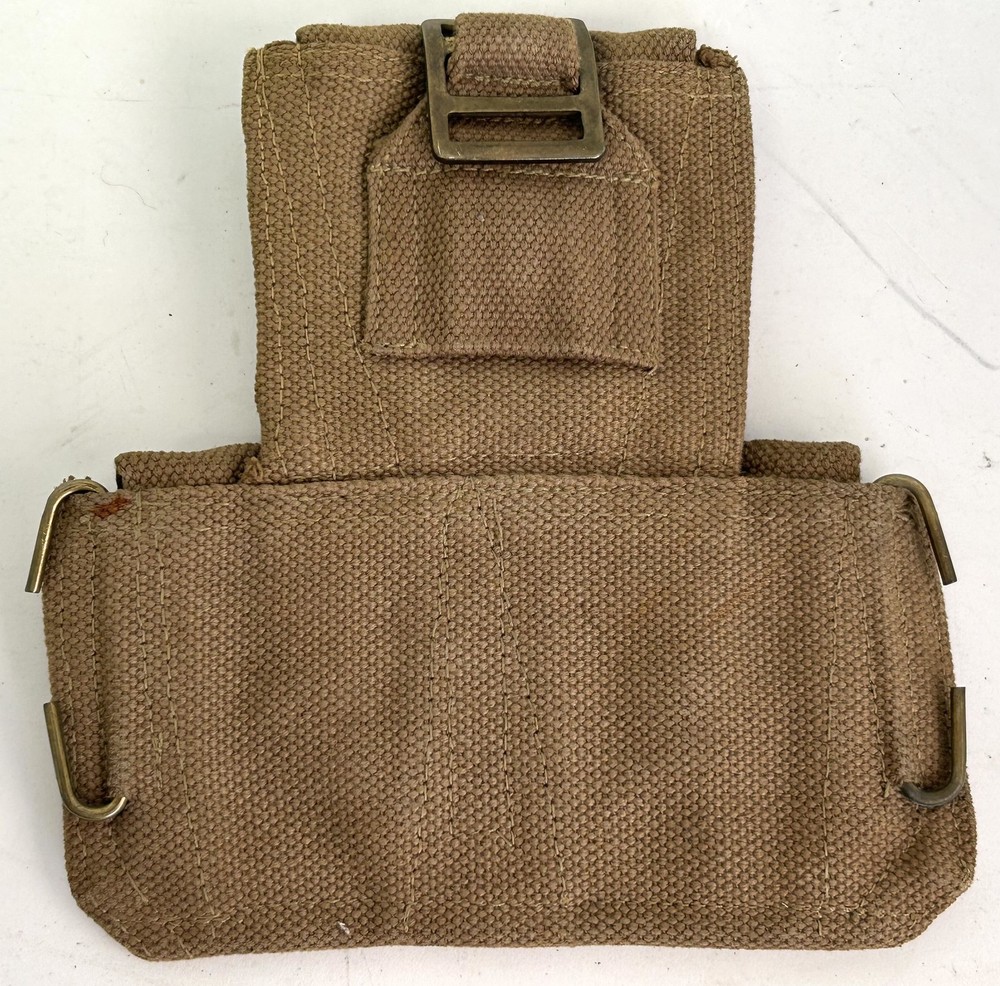 British Military Issue 37 Pattern Empty Triple Ammunition Webbing Pouch