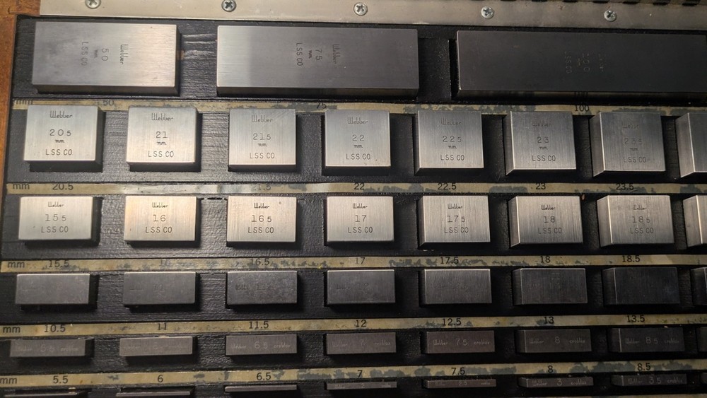 STARRETT WEBBER Gage Block Set in Original Box No Missing Pieces