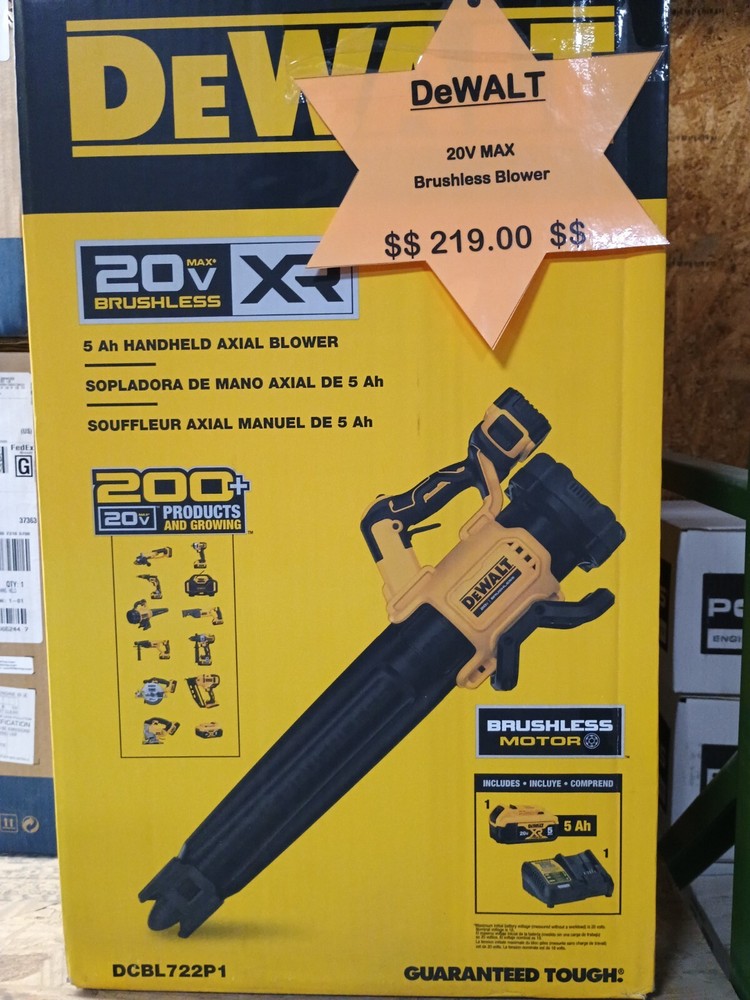 DEWALT 20V Max Brushless Handheld Blower- DCBL722P1