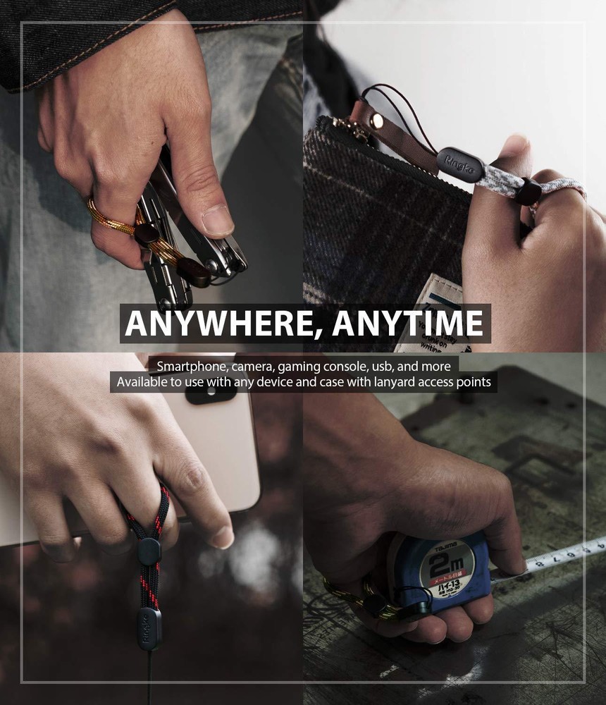 [4 Pack] Ringke Finger Strap Lanyard Designed For Camera, iPhone, Galaxy, USB
