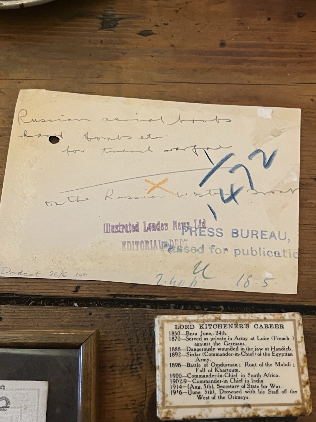 Original Rare WW1 Collection Photographs Trench Art Lighter Kitchener Matchbox