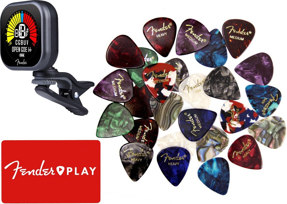 Fender Flash Lite Clip-On Tuner w/ Picks
