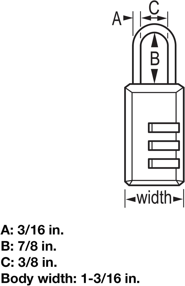 Combination Padlock, 1, Black