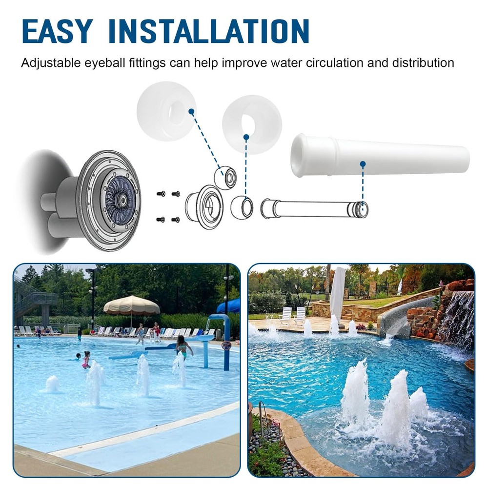 590135 Eyeball Assembly Kit,Pool Bubbler Nozzle Compatible with Pentair,...