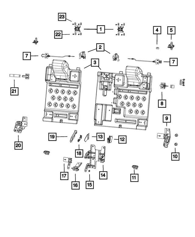 Genuine Mopar Seat Back Latch Left 68159643AA