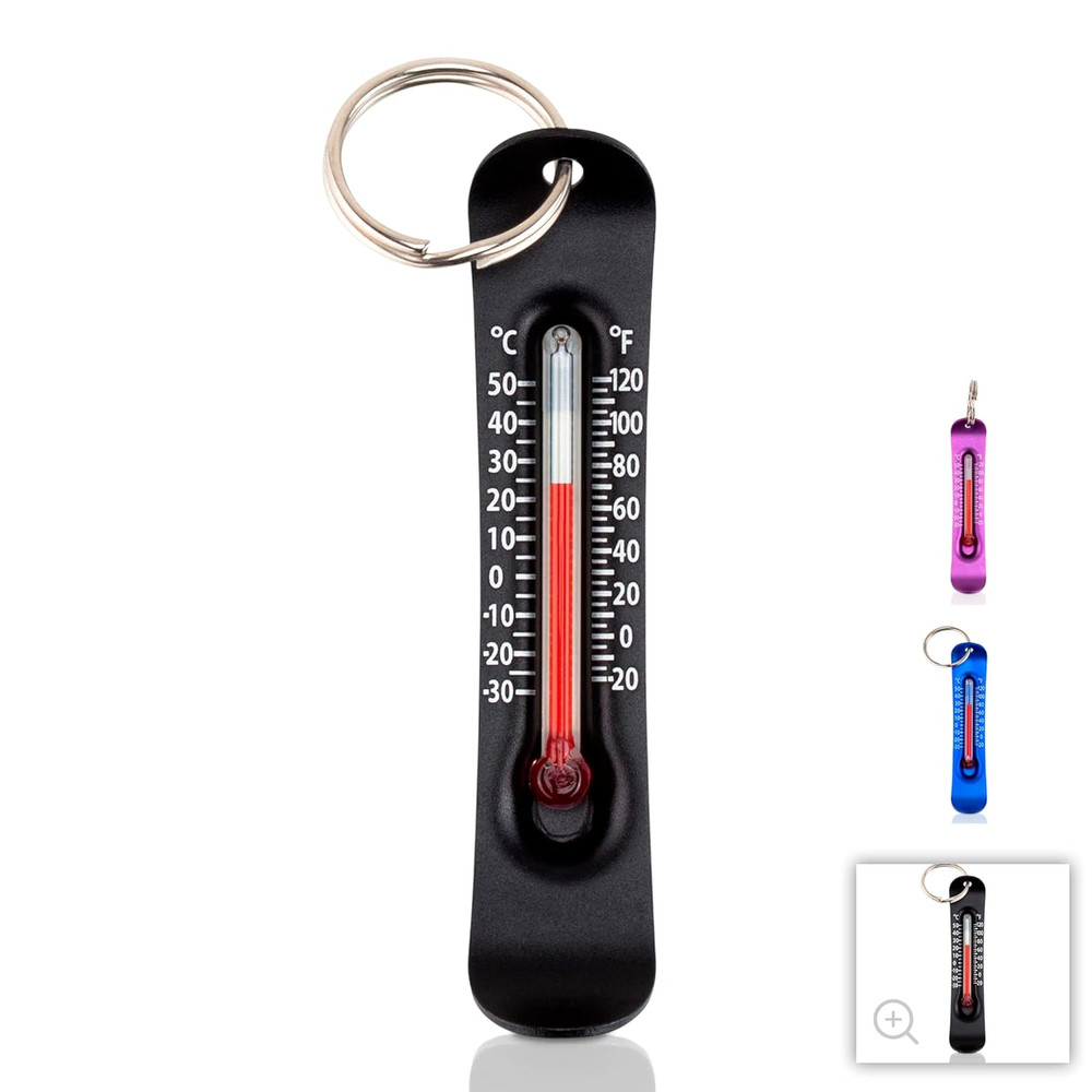 Brrr-Ometer - Snowsport Zipper Pull Thermometer for Jacket, Parka, or Backpack |