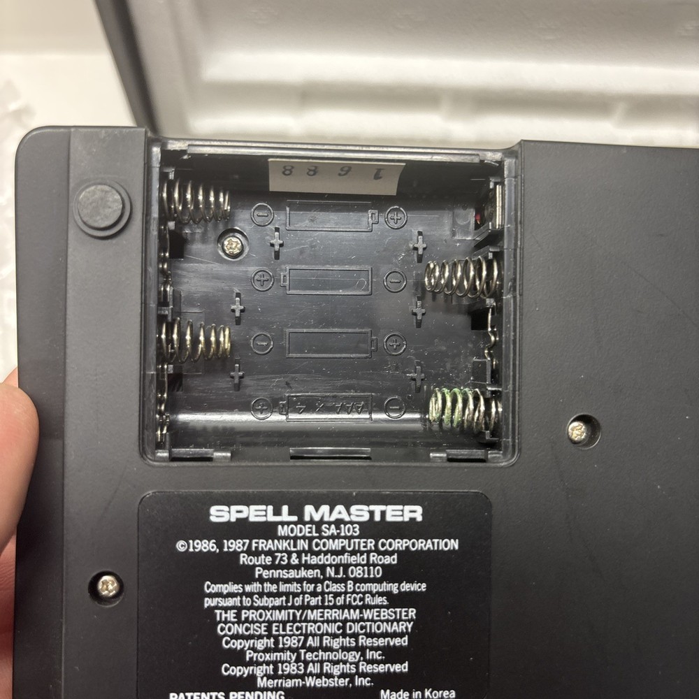 FRANKLIN COMPUTER SPELL MASTER MODEL SA-103 ELECTRONIC SPELLER (TESTED & WORKS)