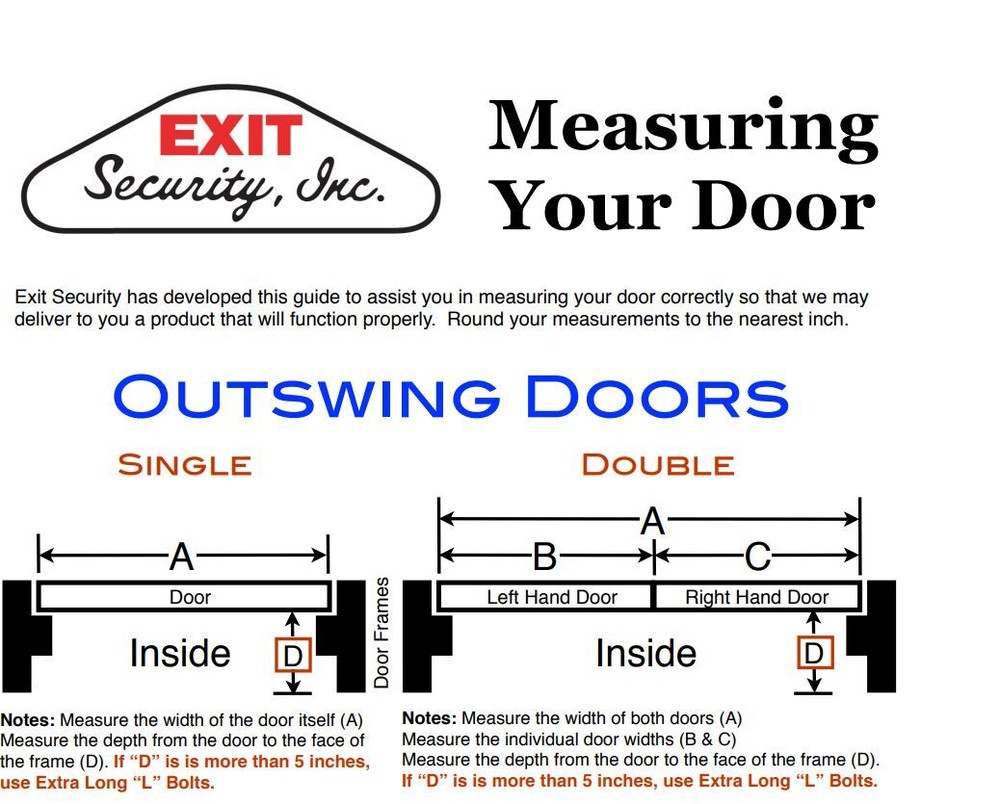 Exit Security SB-01-0042 Exit Security Bar for 42" Door