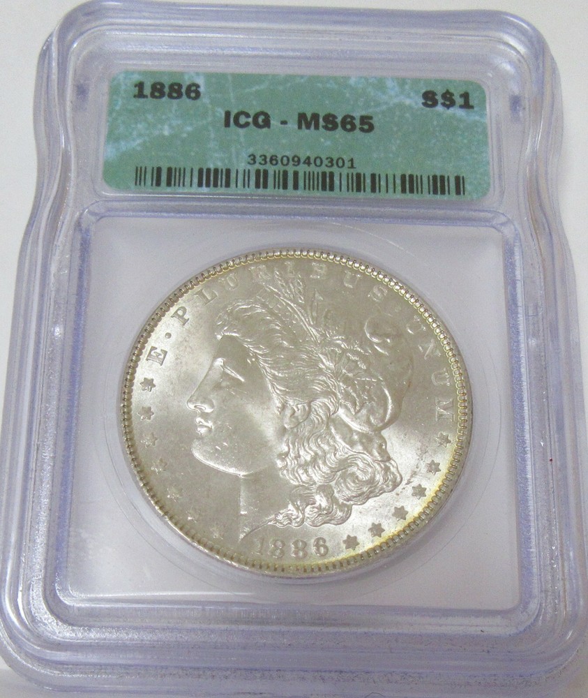 1886 Morgan Silver Dollar * MS65 * Reverse Toning