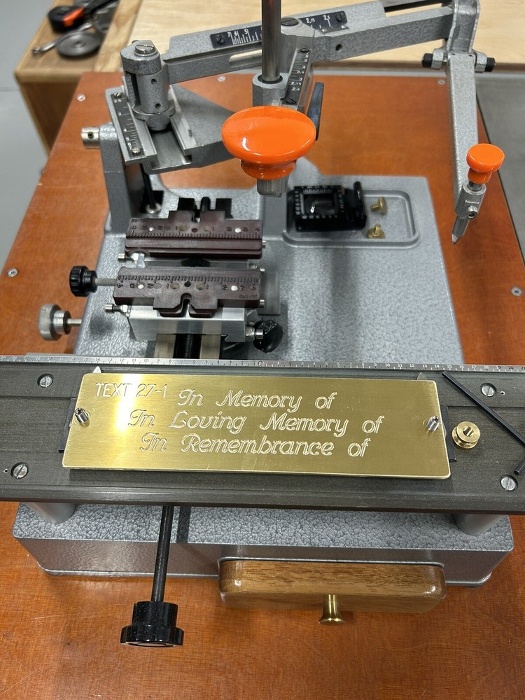 TEXT PLATE MEMORY MASTER TEMPLATE BRASS ENGRAVING PLATE FOR NEW HERMES FONT TRAY