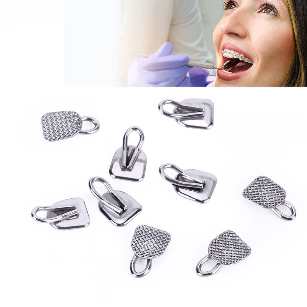 AZDENT Dental Orthodontic Lingual Buttons Bondable Round /Rectangular Base