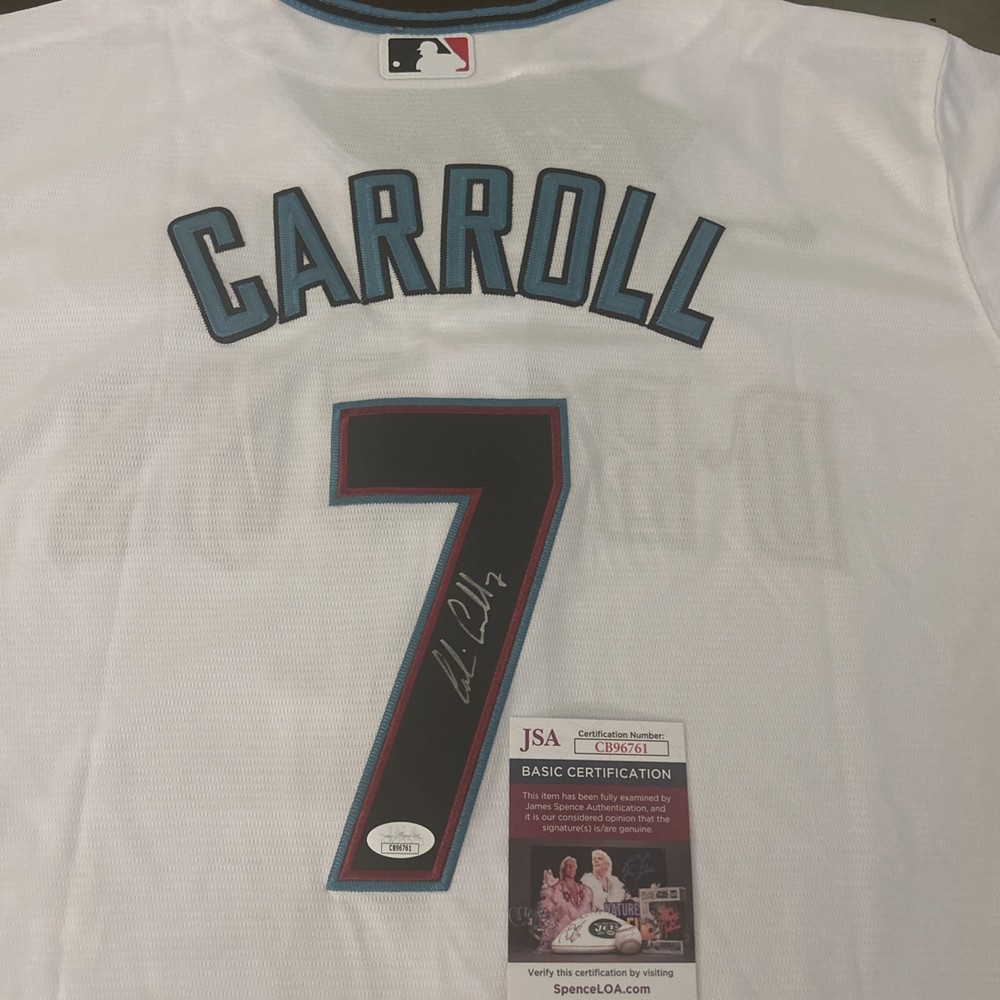 Corbin Carroll Signed World Series Jersey. JSA
