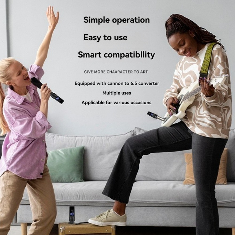 UHF Microphone Converter XLR Rechargeable Transmitter & Receiver2406