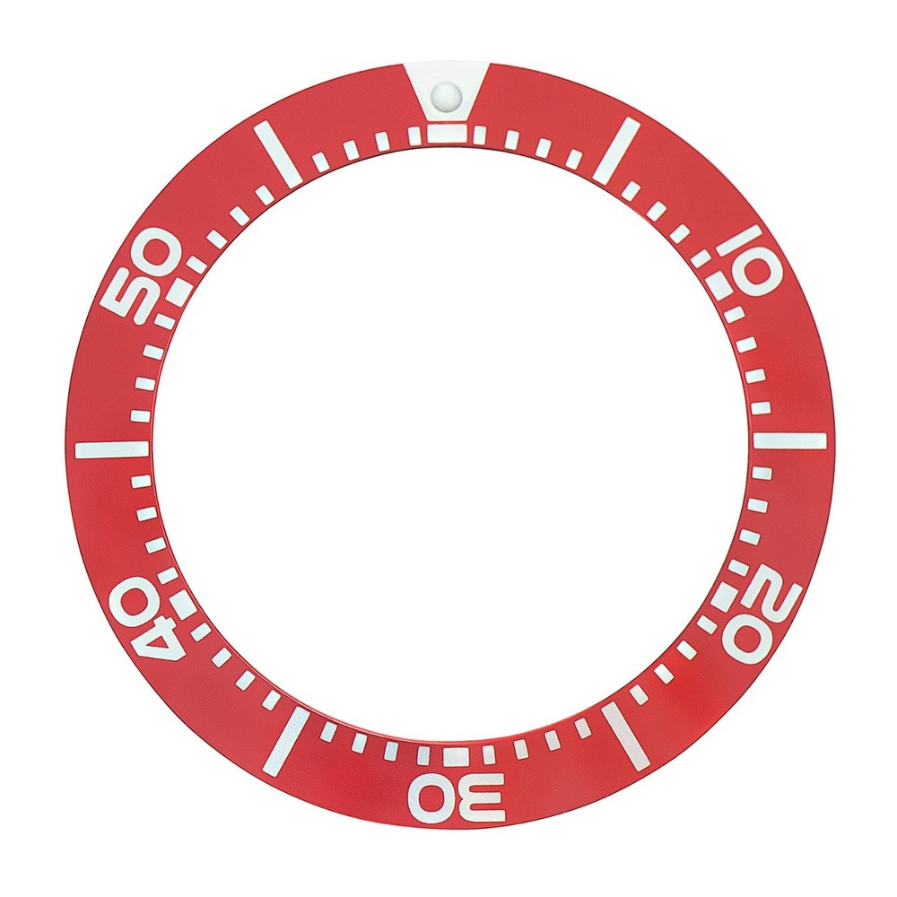 REPLACEMENT BEZEL INSERT RED FOR WATCH 38.40MM X 28.90MM