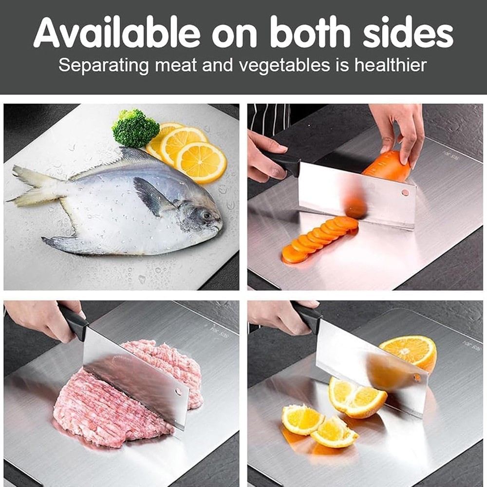Titanium Cutting Board Double-Sided Titanium Cutting Boards for Kitchen Camping