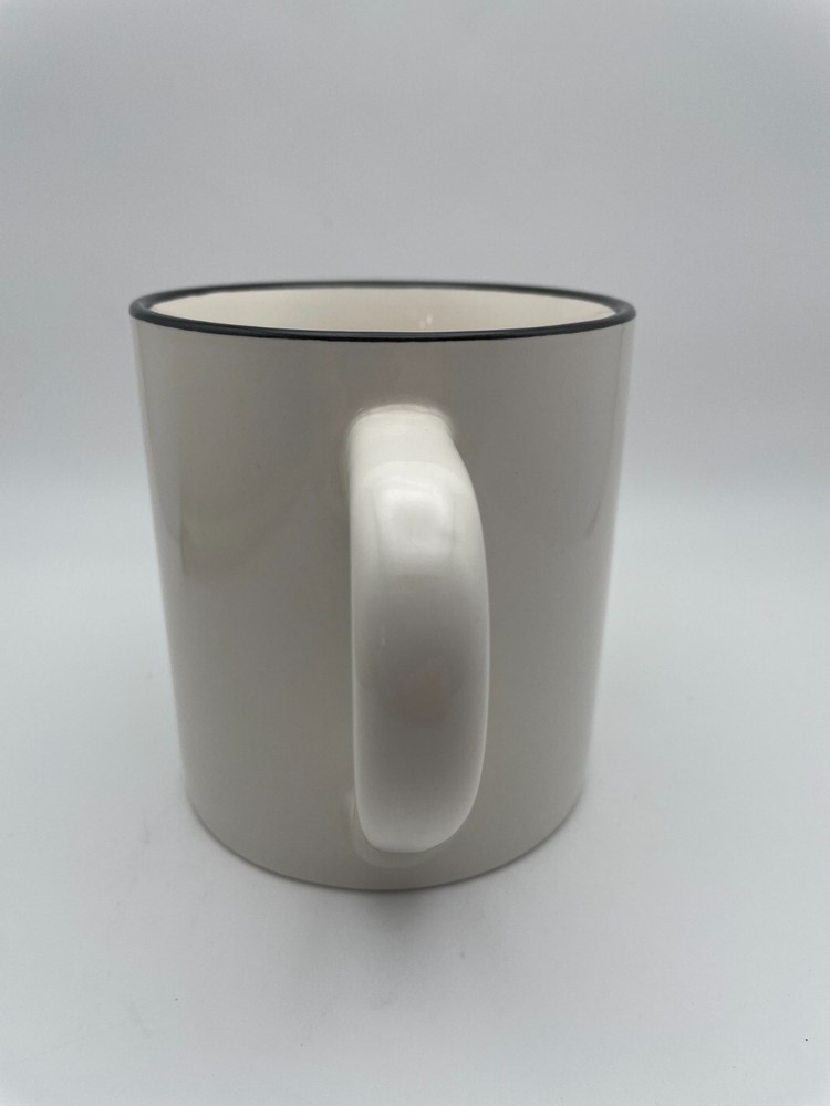 Threshold Monogram Initial E Coffee Mug 16 oz Personalized Black White Cup B17