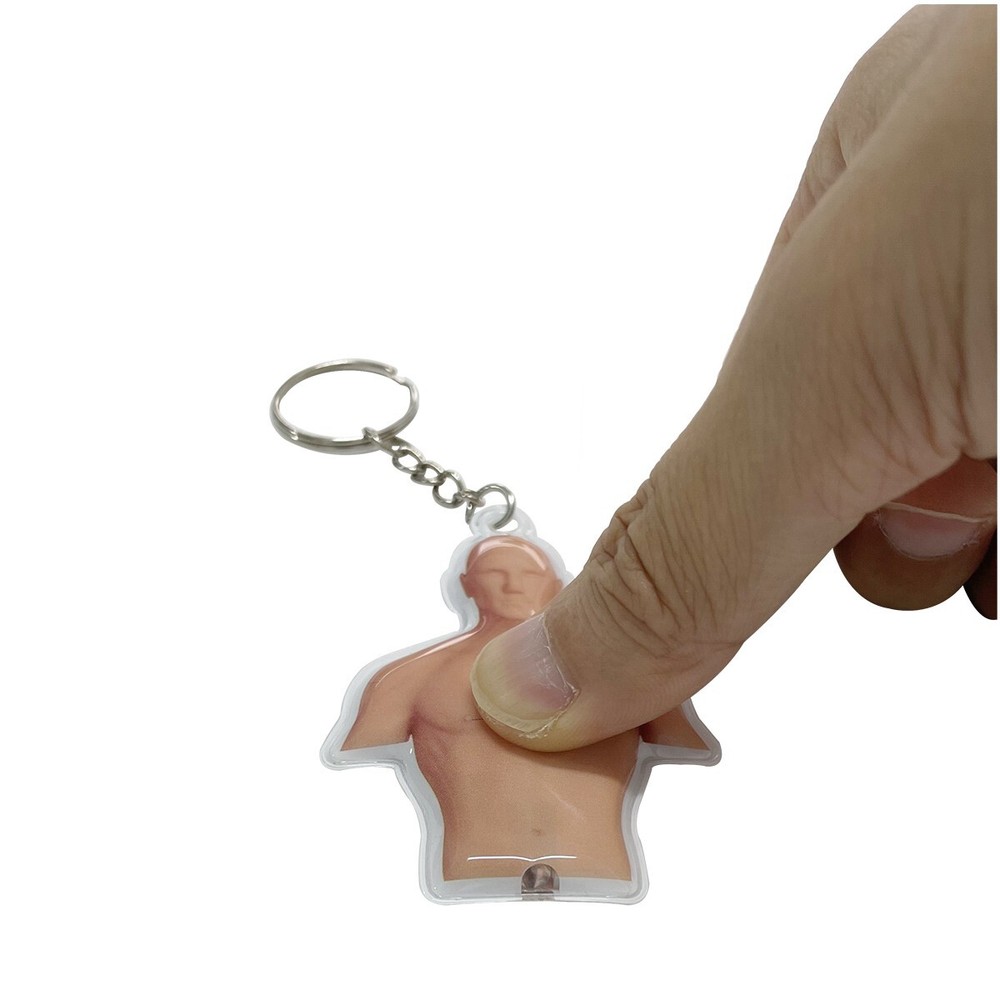 100 PCS CPR Manikin Keychain LED Light for CPR Courses Gift