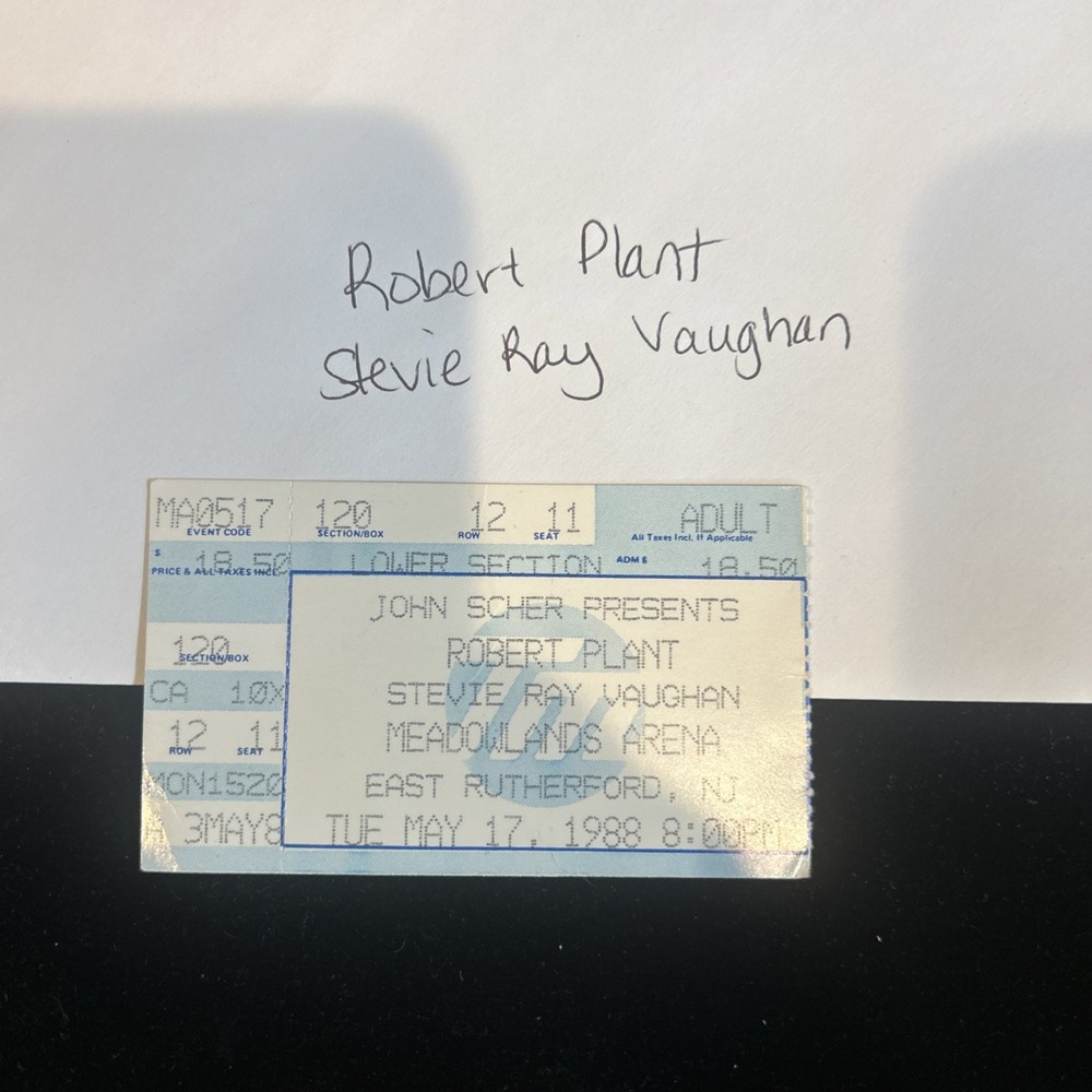 Robert Plant tickets stub