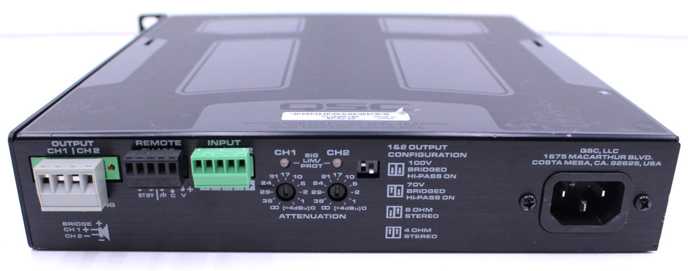 QSC SPA2-60 Power Amplifier w/ Power Cable - Tested