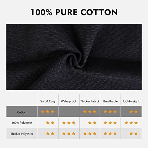 conda Cotton Black Bib Apron 2 Pack with 4 Pockets Adjustable Black- 2 Pack