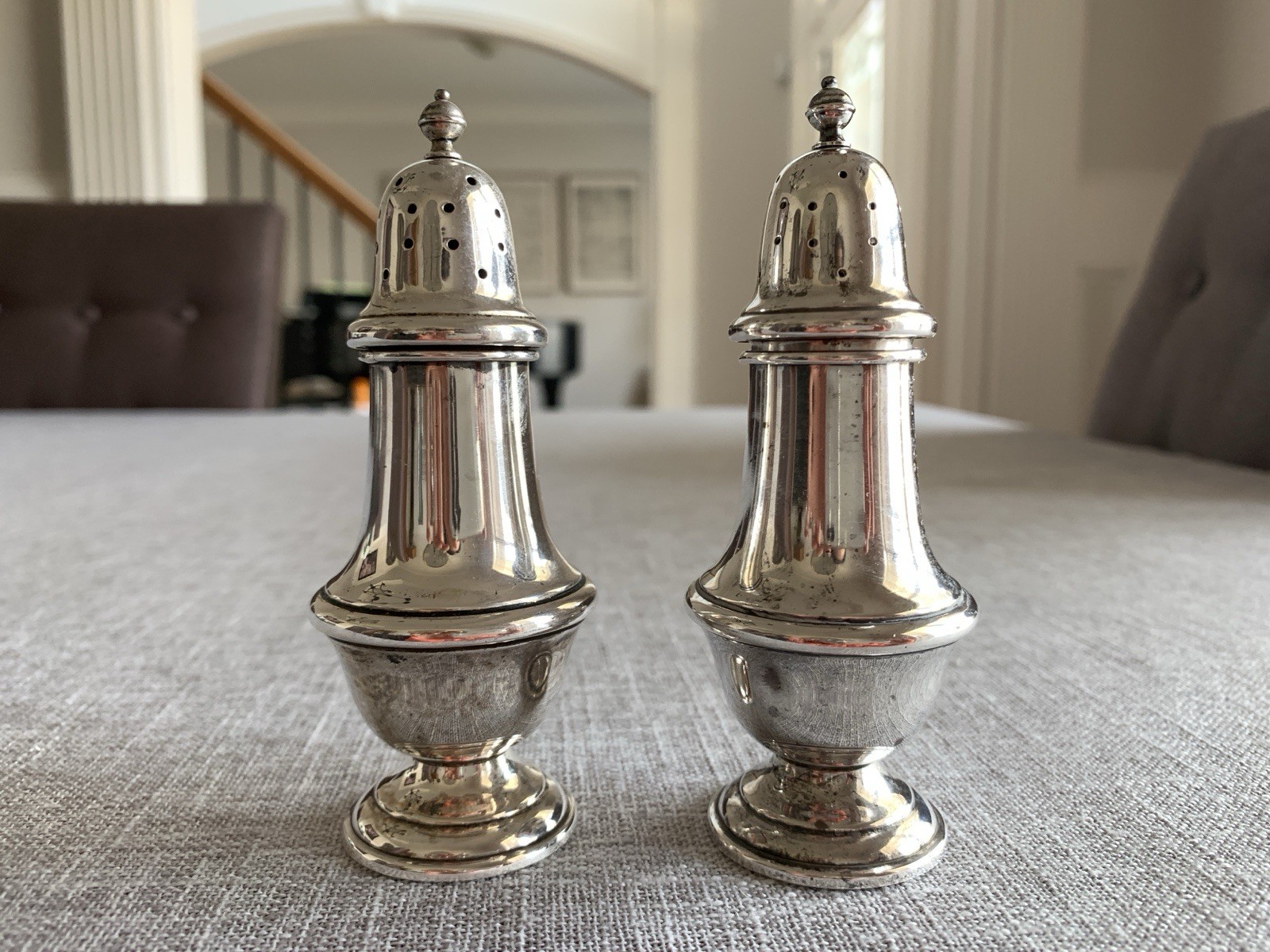 Vintage Gorham Sterling Silver Salt/Pepper Shakers 1113 4 1/2” Polished 70g