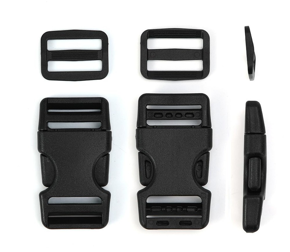 Heavy Duty Quick Release Buckles & Tri-Glides - Dual Adjustable Side Lock Cli...