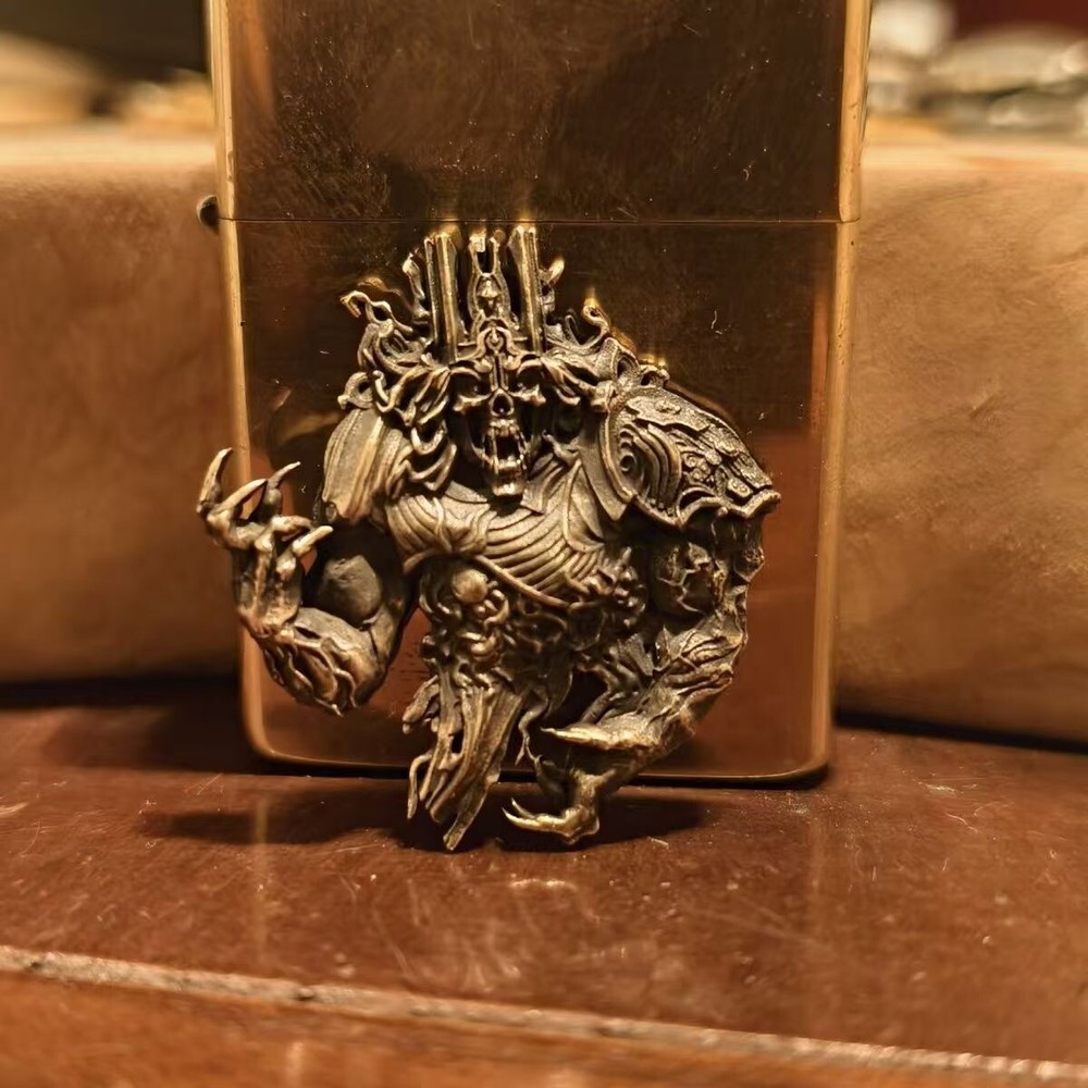 1 piece Brass Skeleton King sticker lighter DIY accessories