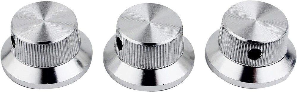 Guyker Electric Guitar Bass Control Potentiometer Knobs, Aluminum Chrome